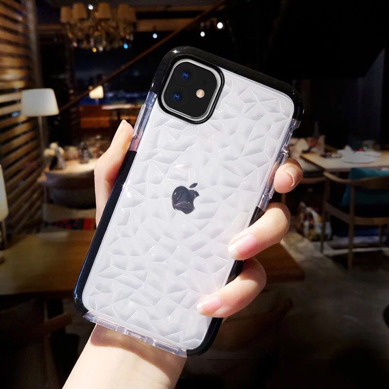 Ốp Điện Thoại Họa Tiết Vân Kim Cương Pha Lê Sang Trọng Cho Iphone 11 Case Se Ix Xr Xsmax 11pro I6 I7 8plus