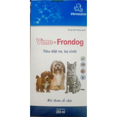Thuốc xịt ve, bọ chét chó mèo Vime - Frondog