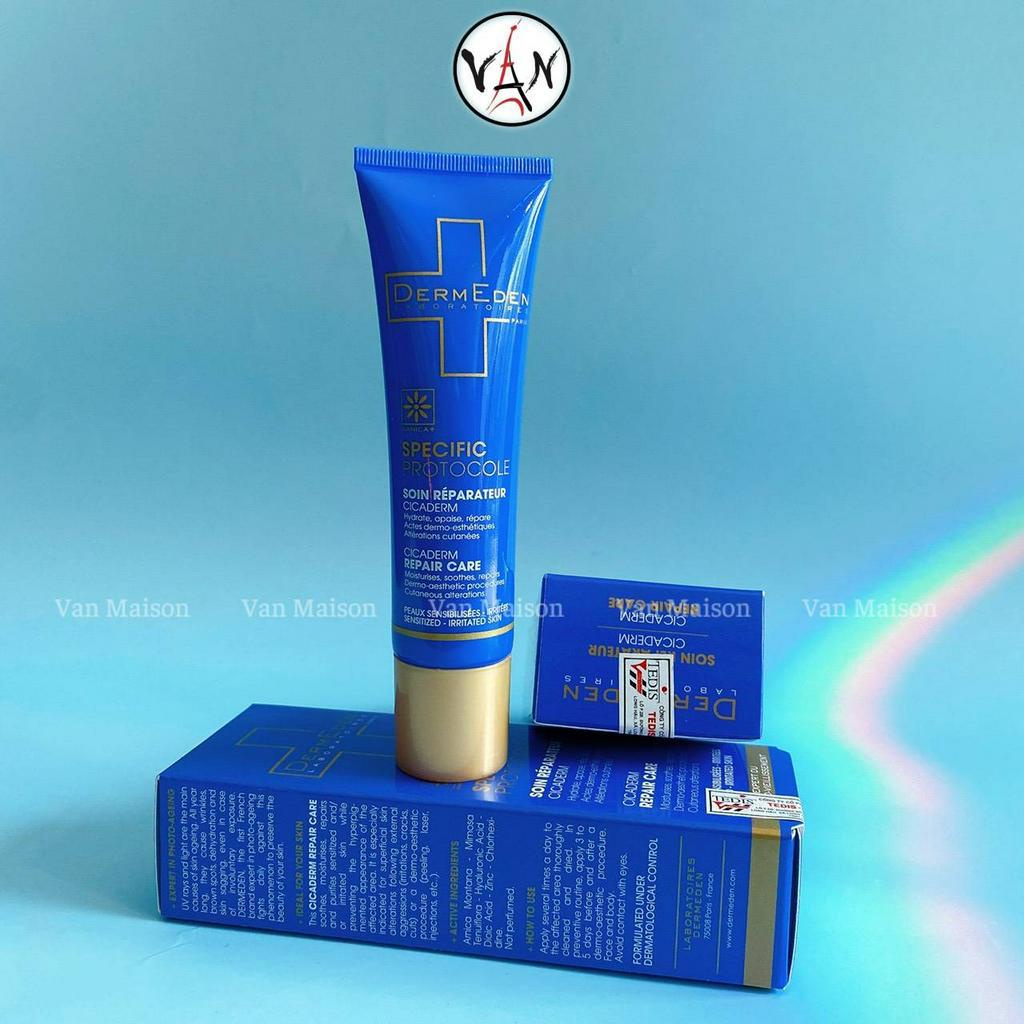 Kem dưỡng ẩm phục hồi da dermeden repair care trước và sau khi can thiệp thẩm mỹ 30ml