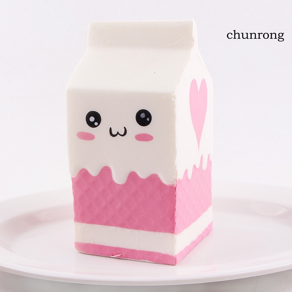 Cr Đồ Chơi Xốp Squishy Giảm Stress Hình Hộp Sữa Chua Dễ Thương Cho Bé