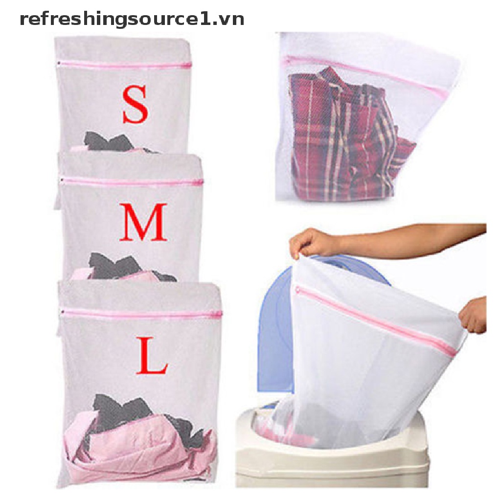 Túi lưới đựng quần áo/đồ lót/tất khi giặt máy có 3 kích thước tiện dụng