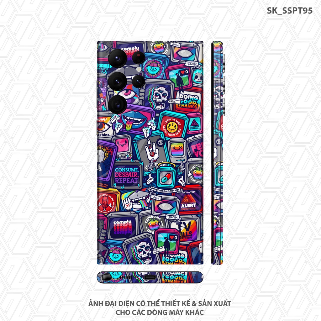 Miếng Dán Skin Pattern Độc Lạ Cho Máy Samsung Note 20 Ultra |SK_SSPT95| Film Nhập Khẩu Chính Hãng, Dán Full Lưng Viền