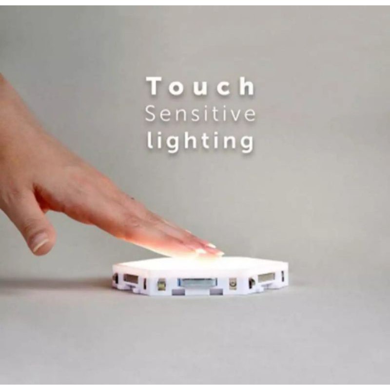 • HCM •3 Đèn LED Từ Tính Hình Lục Giác Cảm Ứng Mô-Đun Trang Trí Nhà Cửa