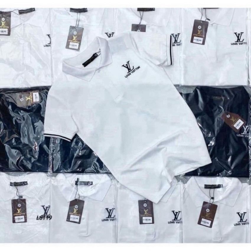 [ẢNH THẬT] Áo Thun Nam Cổ Bẻ, Áo Polo Nam Thêu Logo LV Cao Cấp BB13 | BigBuy360 - bigbuy360.vn