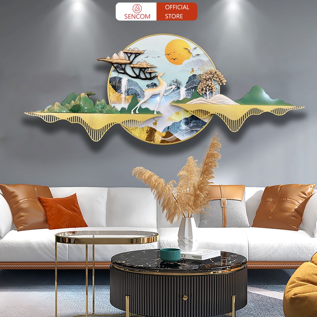 Phù điêu treo tường nghệ thuật SENCOM đồ vật decor trang trí nhà cửa mã PD515