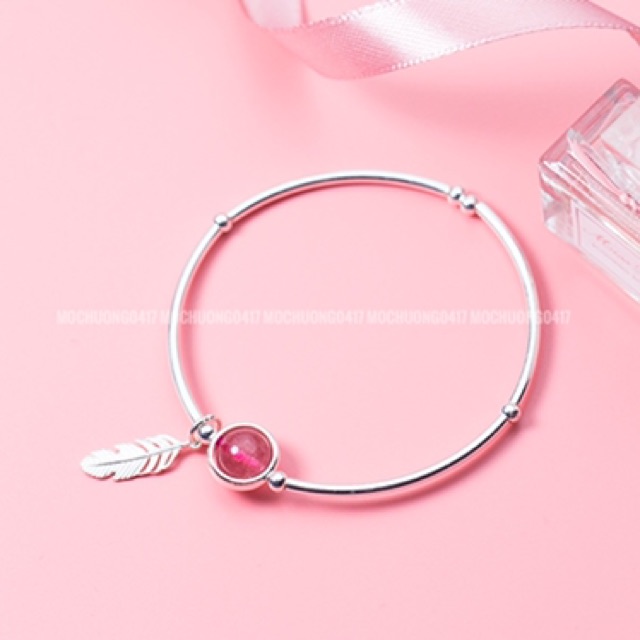 Vòng tay bạc S925 mix hạt tròn TA dâu - MH497