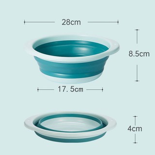 Thau Gấp Gọn, Chậu Xếp Gọn Silicon Mang Đi Du Lịch Thau Rửa Mặt Cho Sinh Viên Tiện Lợi Đa Năng