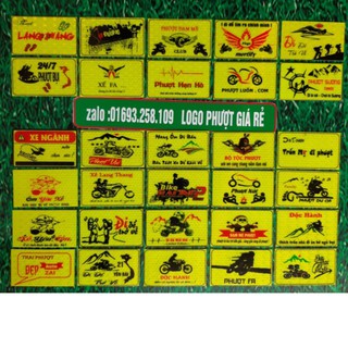 LOGO PHƯỢT COMBO 30 LOGO PHẢN QUANG TEM XE NHƯ HÌNH