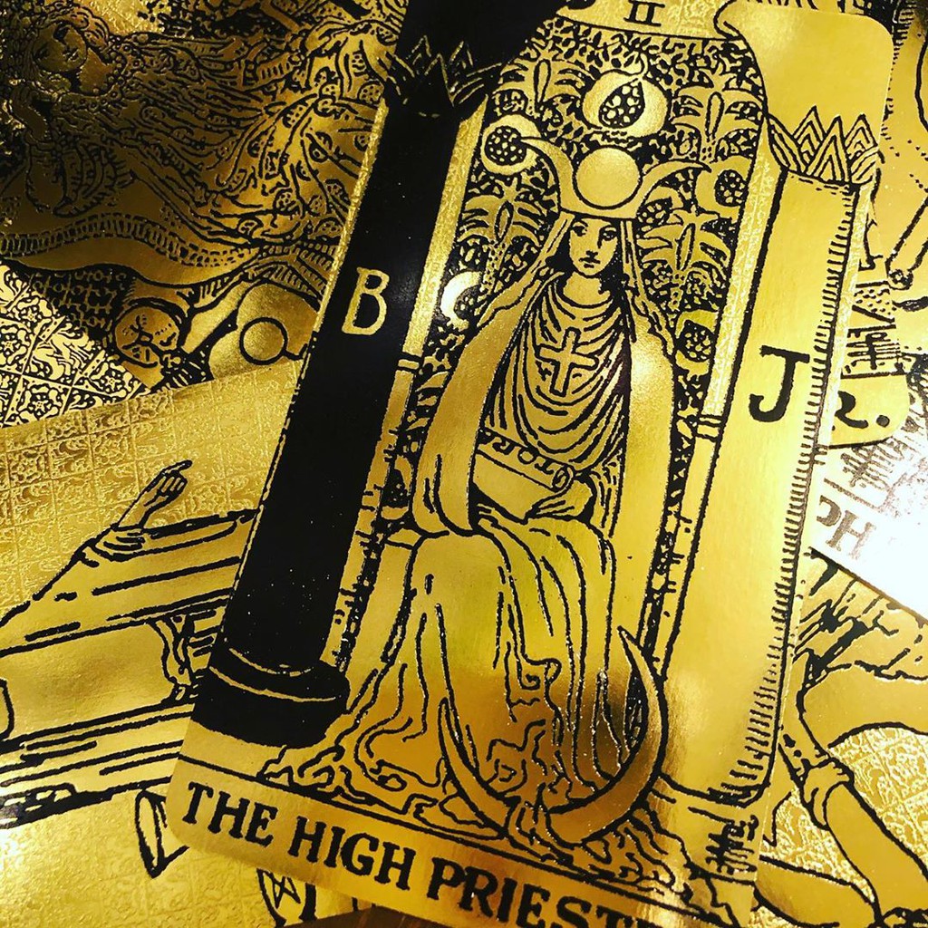 Bộ bài Rider Waite Tarot Deck Black & Gold Edition