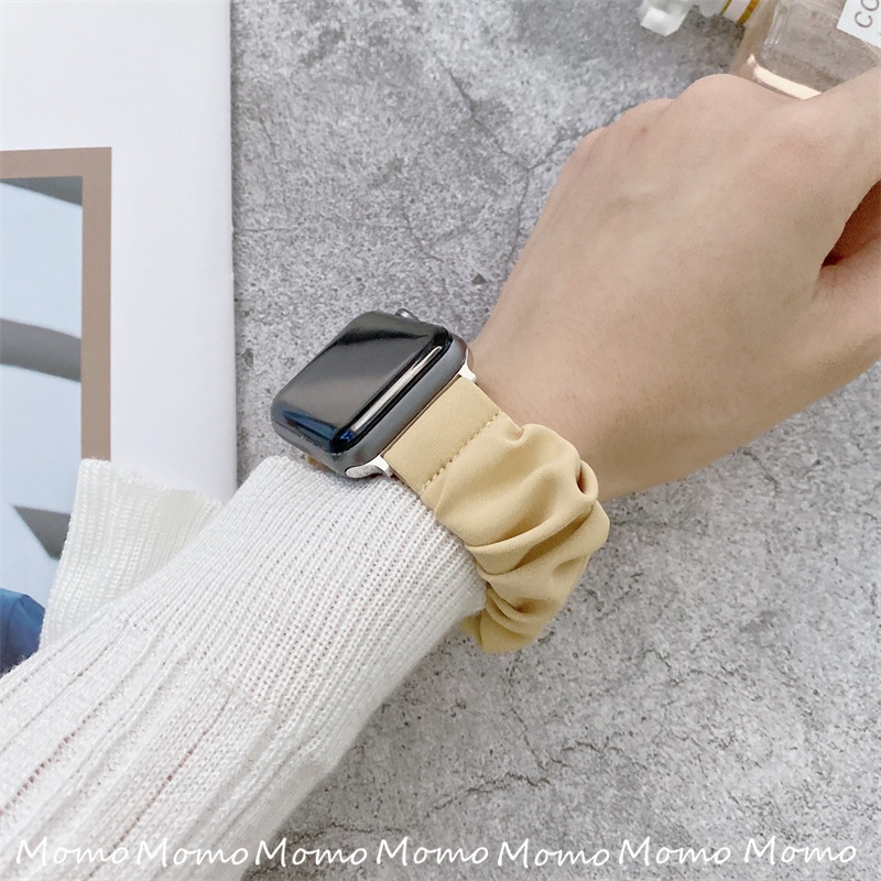 Dây Đeo Vải Co Giãn Màu Kẹo Cho Đồng Hồ Thông Minh Smart Watch Serise 7 6 5 4 3 2 1 45mm 41mm 40mm 44mm