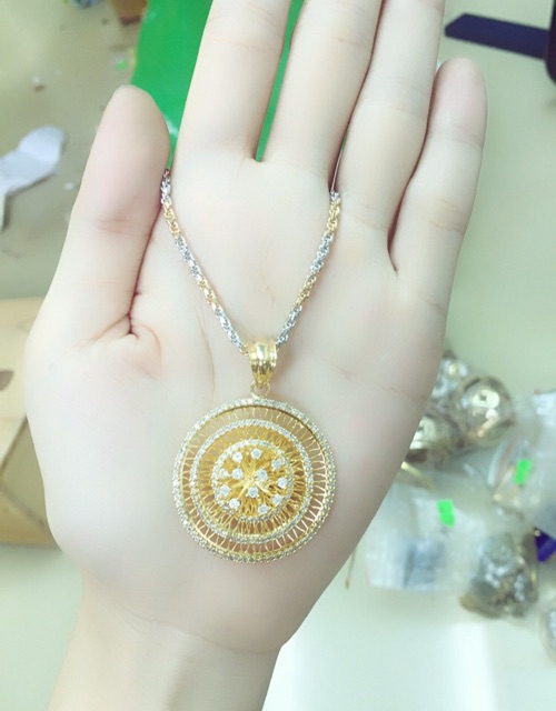 Vòng cổ kiềng cổ mạ vàng 24k