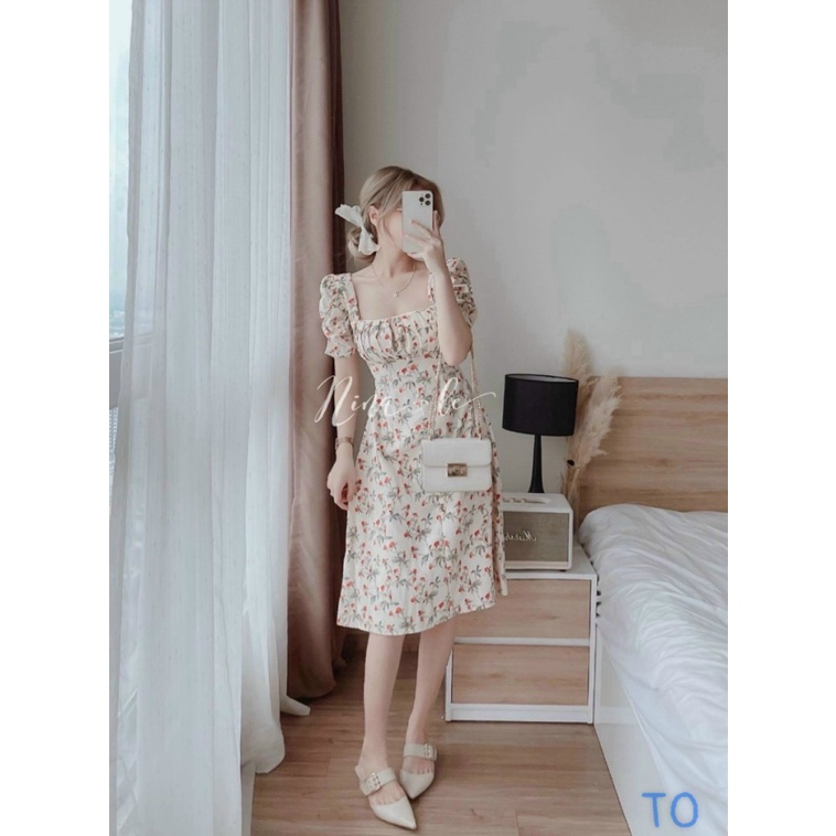 (MẪU MỚI) XẢ LỖ ĐẦM SUÔNG IN HOA DỰ TIỆC KẾT HỢP CÔNG SỞ XINH XẮN HHP