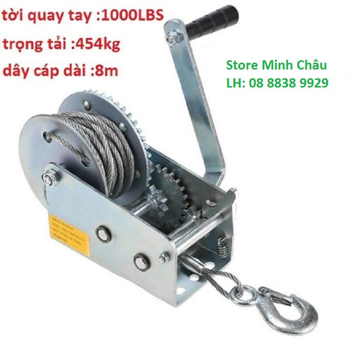 Tời quay bằng tay 1000lbs - 454KG