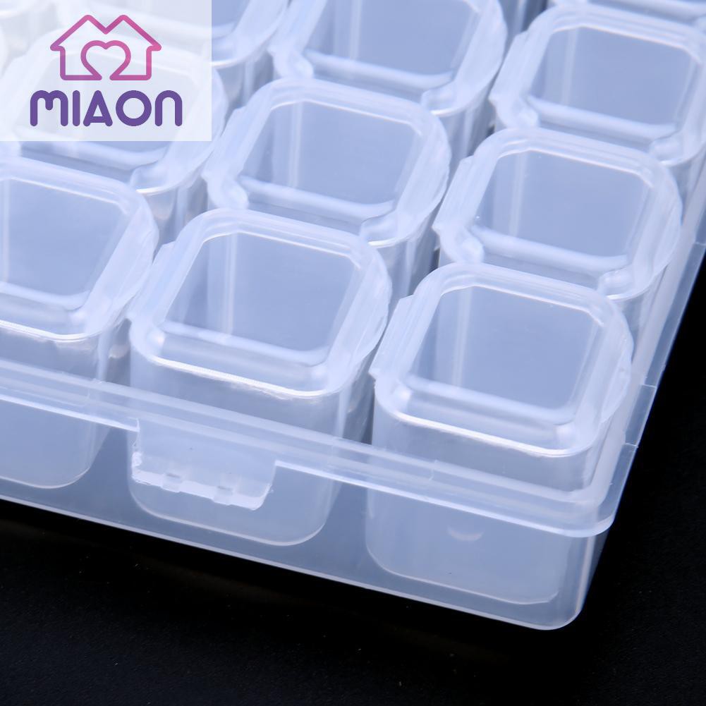 Hộp nhựa đựng đồ trang sức nhỏ 28 ngăn chứa tiện dụng bền bỉ
