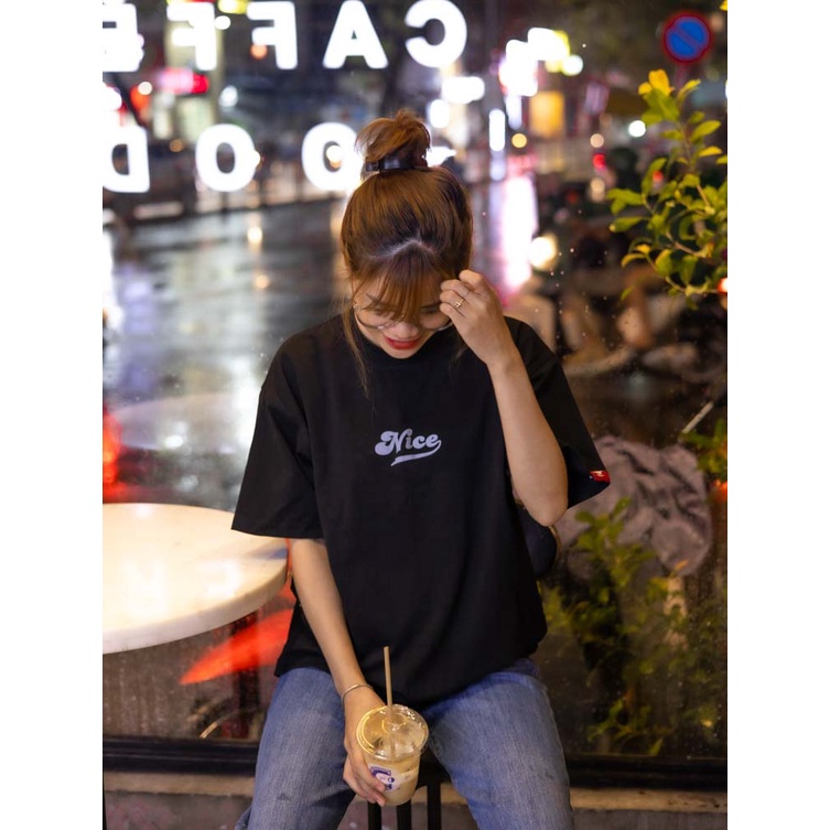 Áo Thun Unisex Nam Nữ Ngắn Tay Oversize Phản Quang NITOMEYO Nice Tee Hot Trend 2022 form chuẩn đẹp
