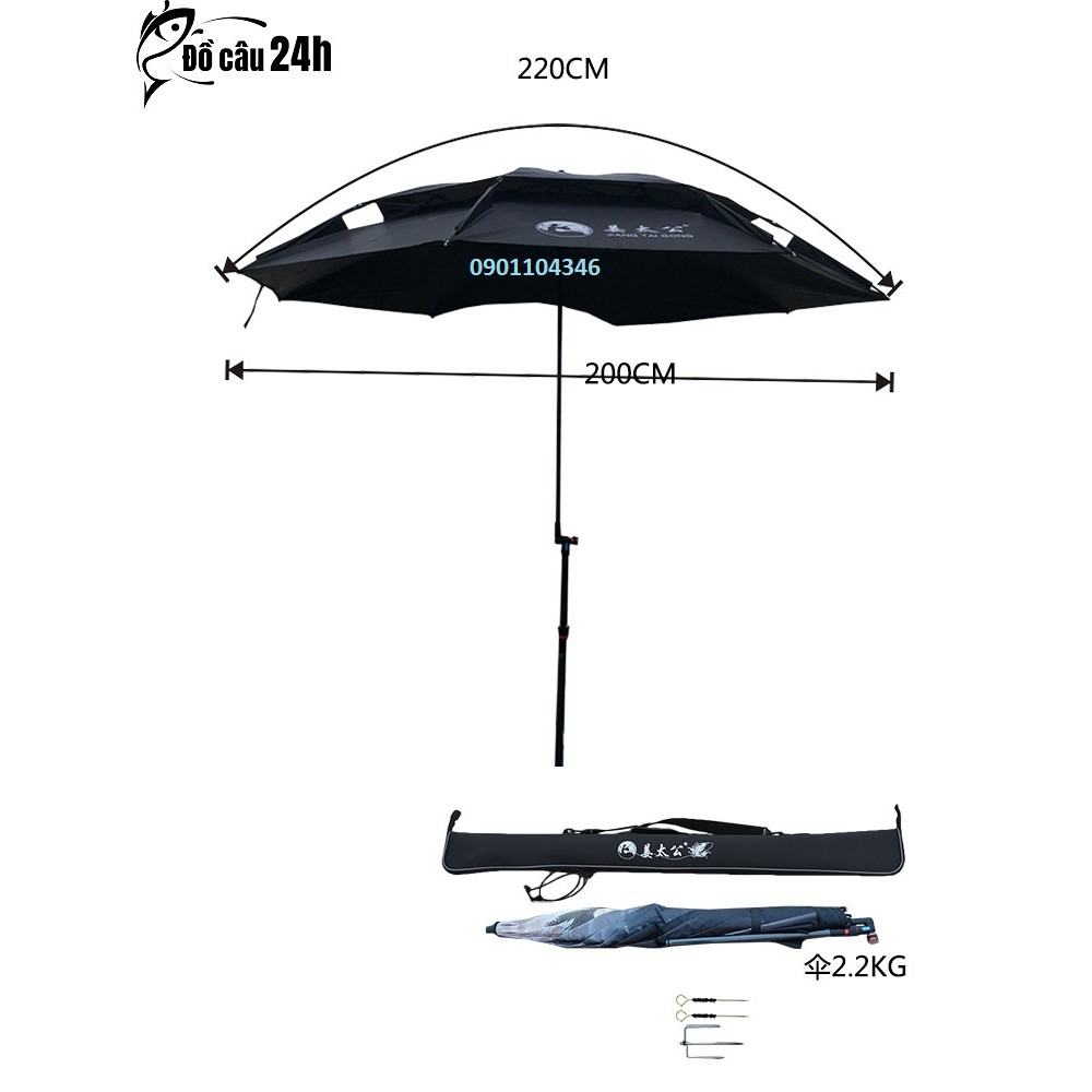 [Hàng Đẳng Cấp Năm 2020] Ô Dù Che Nắng Mưa Dùng Cho Câu Cá 2m2
