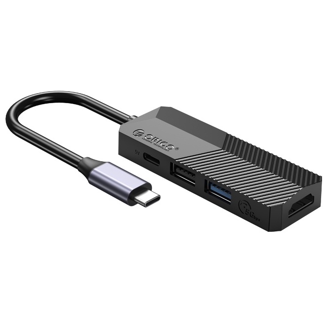 Hub USB Orico Chuyển Đổi Đa Năng 4 Trong 1 Cổng Type C Sang USB 3.0/ USB 2.0/ HDMI/ SD MDK-4P-BK-BP - Hàng Chính Hãng