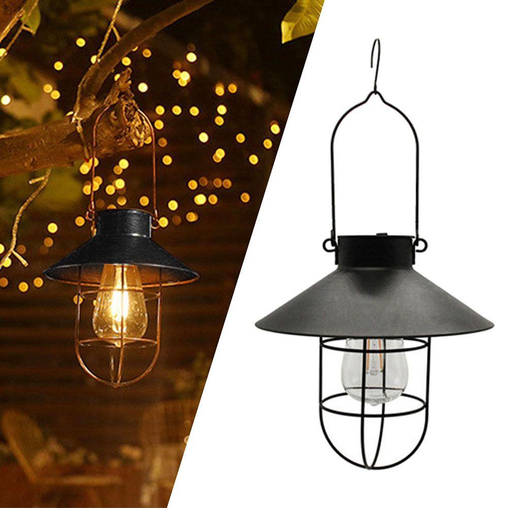 GOGOUP Đèn Lồng Sắt Vonfram Hình Đĩa Lớn Treo Trang Trí Sân Vườn