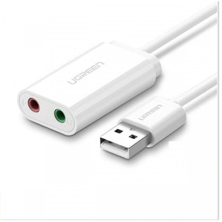 Bộ chuyển đổi USB 2.0 sang 2 cổng Audio 3.5mm cho tai nghe + mic UGREEN - Hàng Chính Hãng