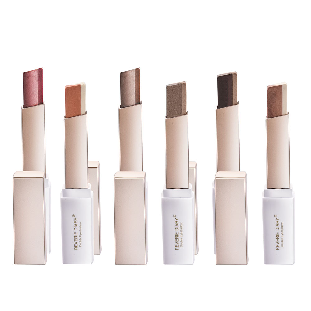 【sweet】woman waterproof long-lasting Matt gradient Two-color rotation Eyeshadow for beginner