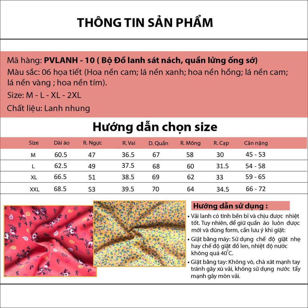 Bộ lanh mặc nhà nữ PALVIN, bộ đồ mặc nhà mùa hè vải lanh - PVLANH10
