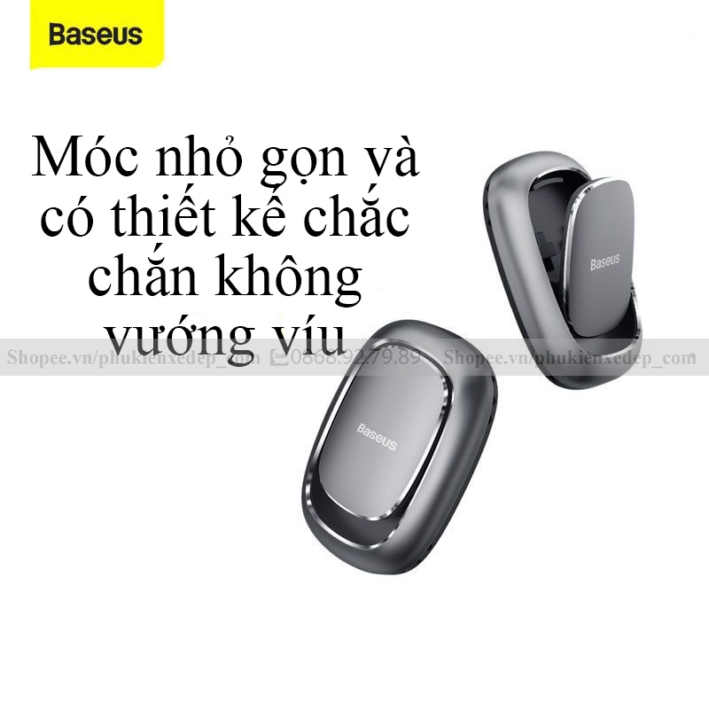 Móc treo đồ ô tô 📌 CAO CẤP📌 Baseus Beetle Vehicle Hook gồm 2 miếng dán bằng băng keo 3M chắc chắn nhỏ gọn
