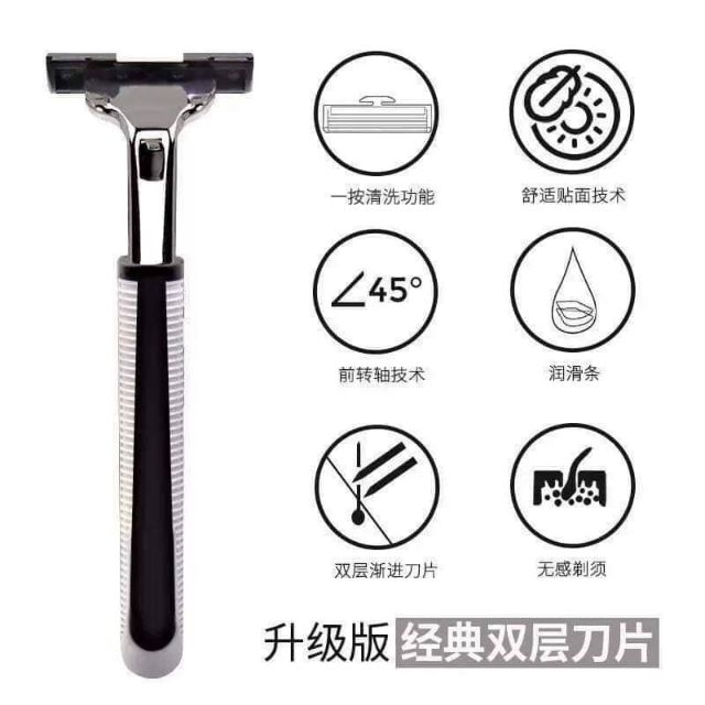 SET DAO CẠO RÂU + 36 LƯỠI DAO CẠO THAY THẾ HÓT ĐIÊN ĐẢO ✅