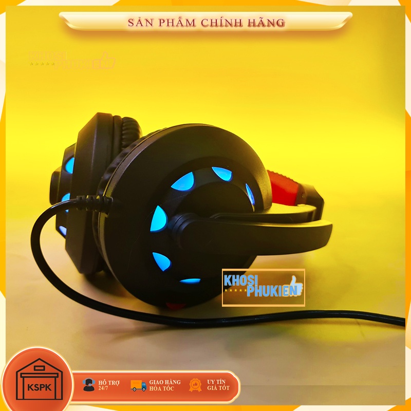 TAI NGHE CHỤP TAI CÓ DÂY LED RGB CÓ MIC KSPK TNA65