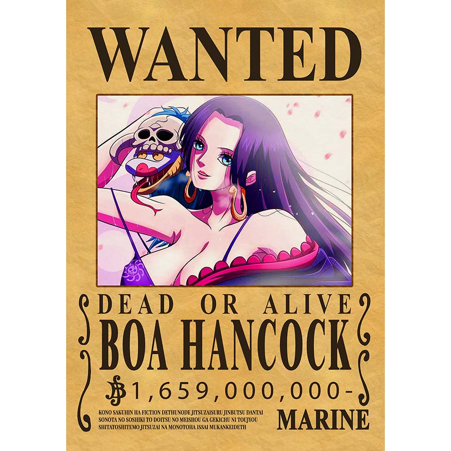 Poster Truy Nã A3 Thất Vũ Hải One Piece Mới Nhất  - Tranh Hoạt Hình One Piece Dùng Trang Trí Nội Thất