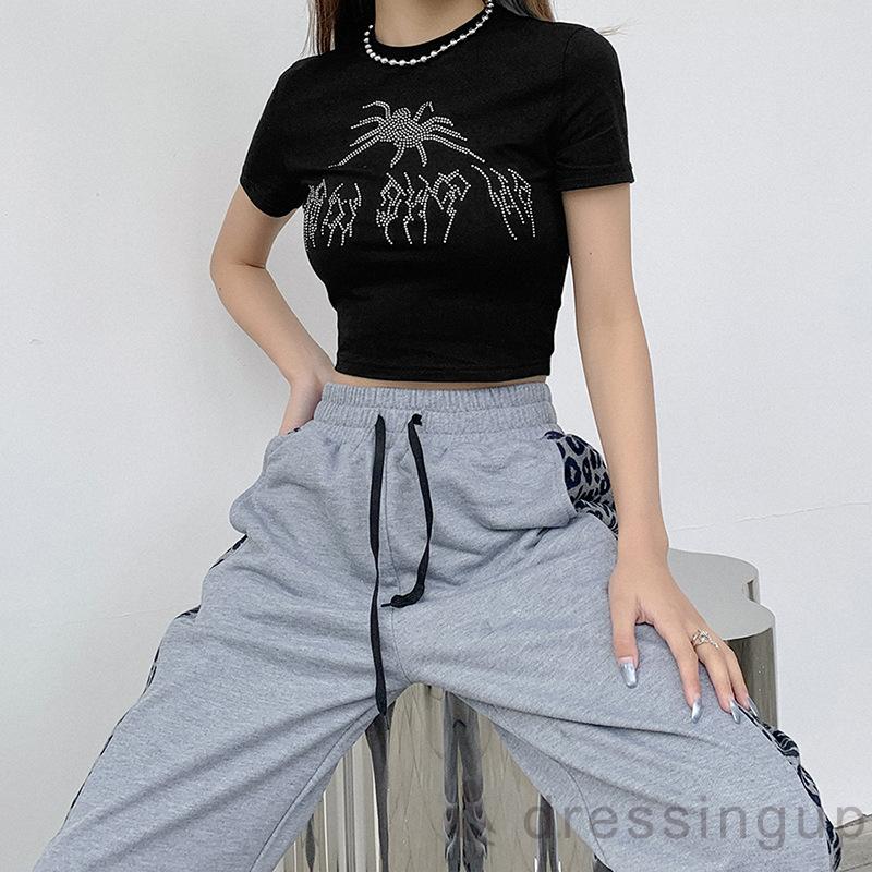 Áo Thun Tay Ngắn In Hình Nhện Sành Điệu Trẻ Trung Cho Nữ