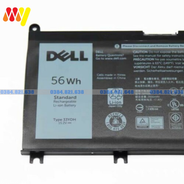 Pin Laptop Dell inspiron 7353 7588 / Inspiron 13 3380 3480 P30E 81PF3 081PF3 (56Wh) New 100%. Bảo hành toàn quốc