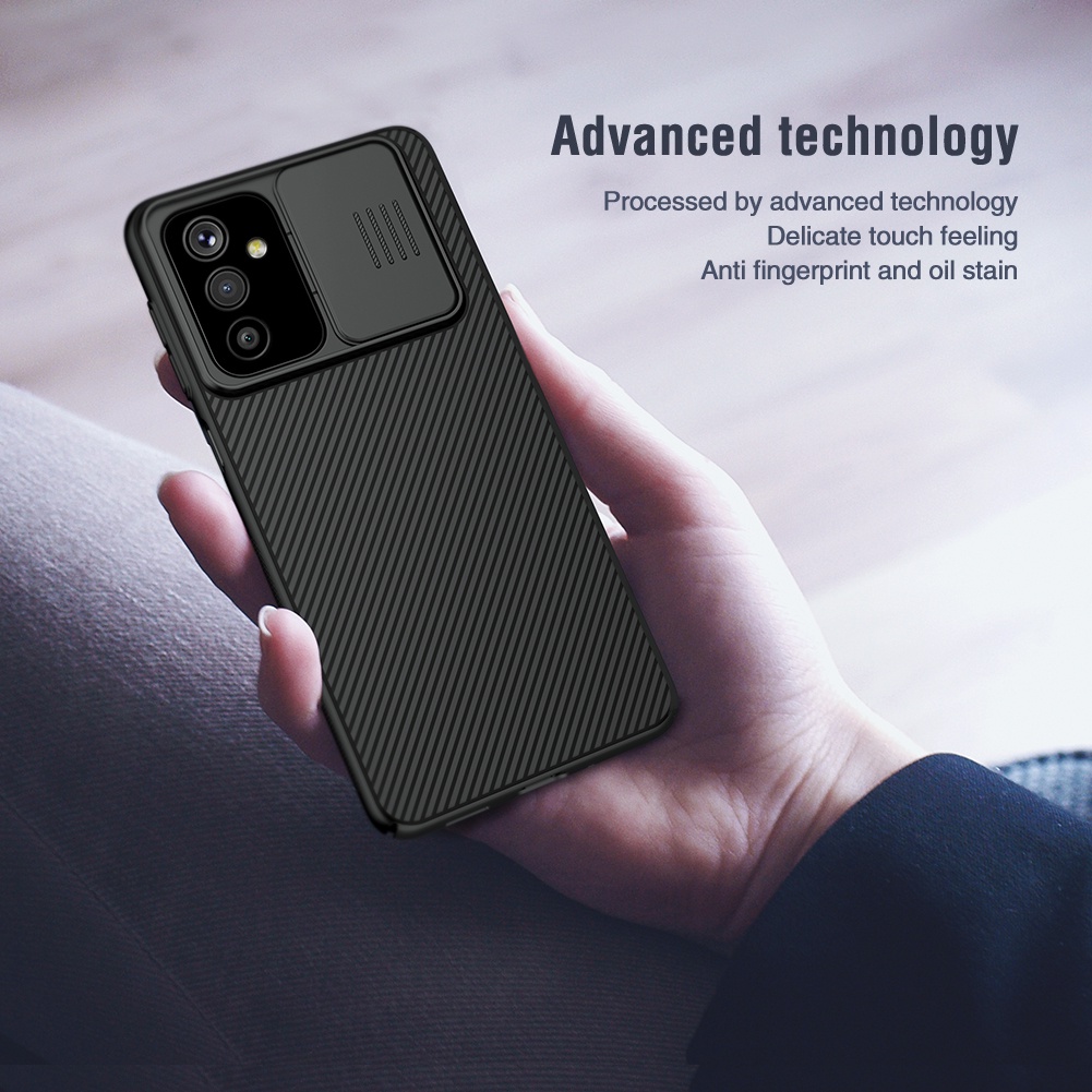 Ốp điện thoại Nillkin bằng pc chống sốc thiết kế nắp trượt bảo vệ camera cho Samsung Galaxy M52 5G