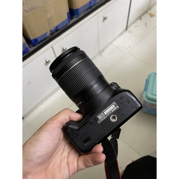 Máy ảnh cũ Canon 100D (Kiss X7) kèm ống kính hình thức đẹp 95%