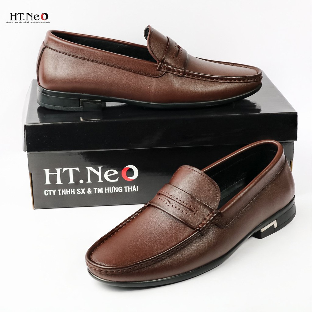 Giày da nam cao cấp HT.NEO da bò 100%  kiểu dáng nam tính lịch lãm, đường may chắc chắn D36