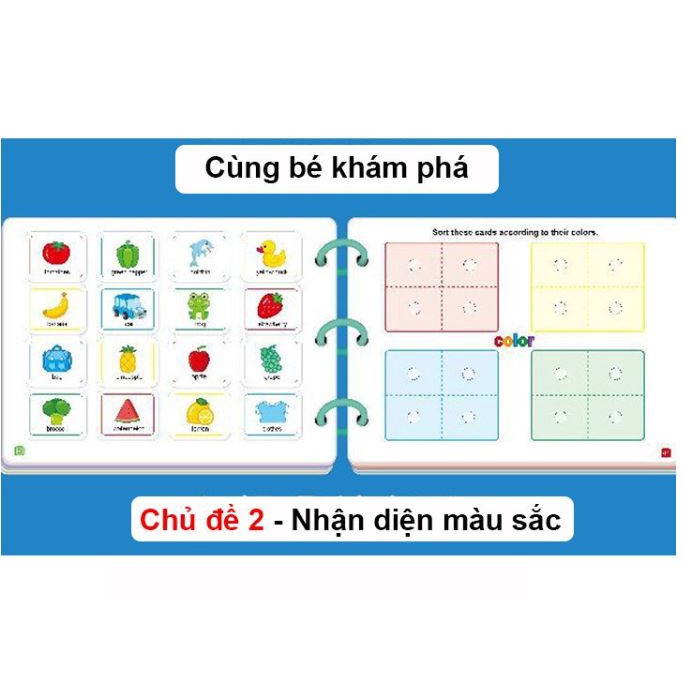 Học liệu Montessori 17 chủ đề, Busy book, học liệu bóc dán thông minh cho trẻ 2-6 tuổi