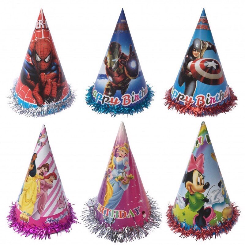 [COMBO]10 Mũ sinh nhật - mũ kim tuyết đủ size trang trí sinh nhật- cho bé yêu
