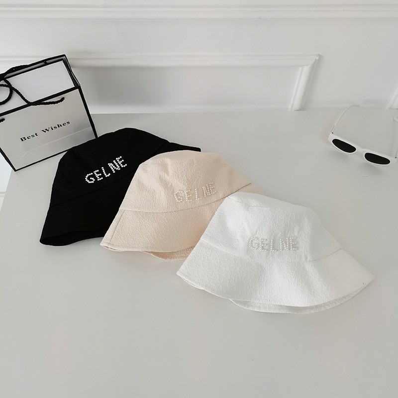 Nón xô Bucket Chống nắng tia UV Vành rộng Màu trơn Ulzzang Hàn Quốc Mũ nón Bucket trơn Thời trang Mùa Hè