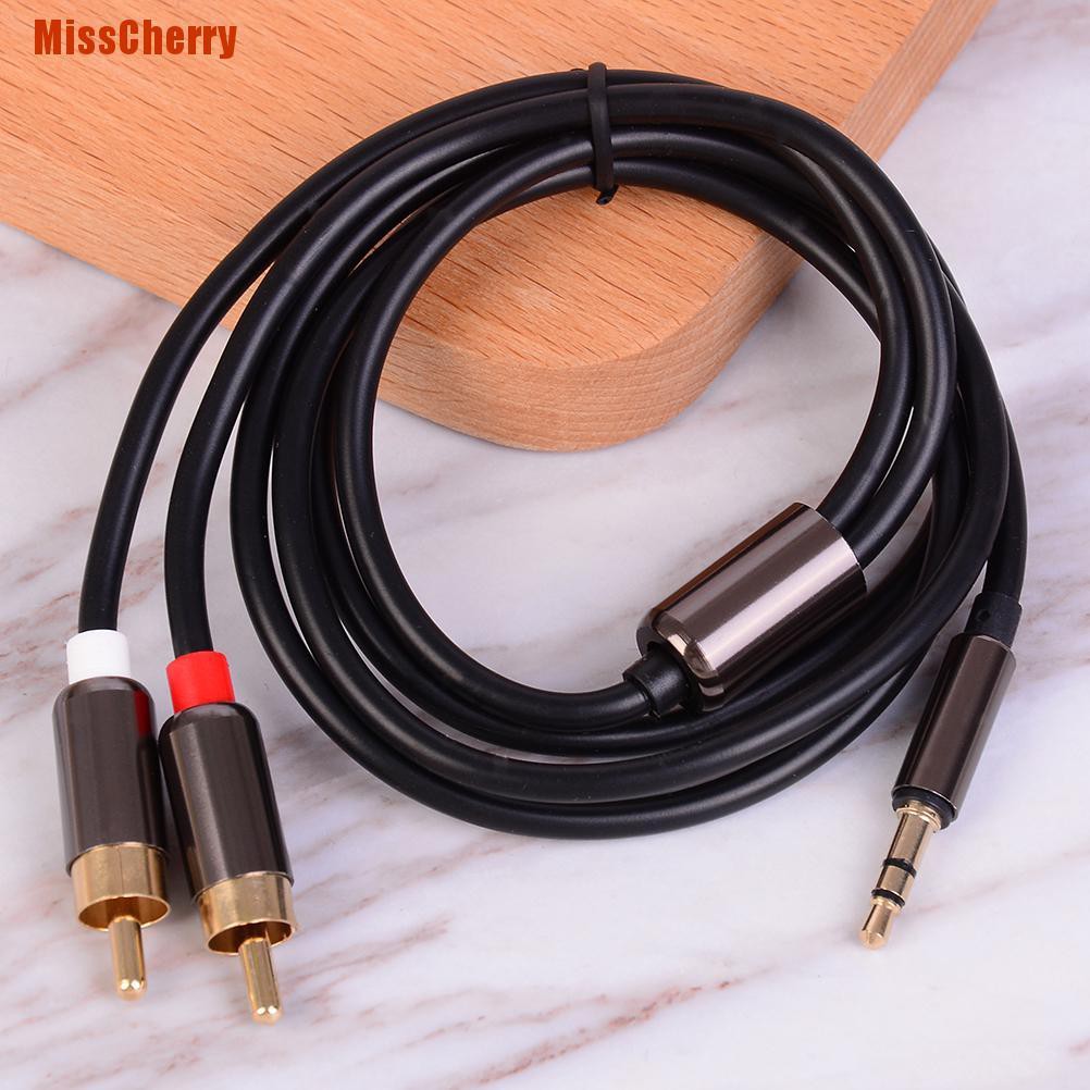 Cáp Chuyển Đổi Âm Thanh Từ Đầu Cắm 3.5mm Sang 2 Rca Dài 1m