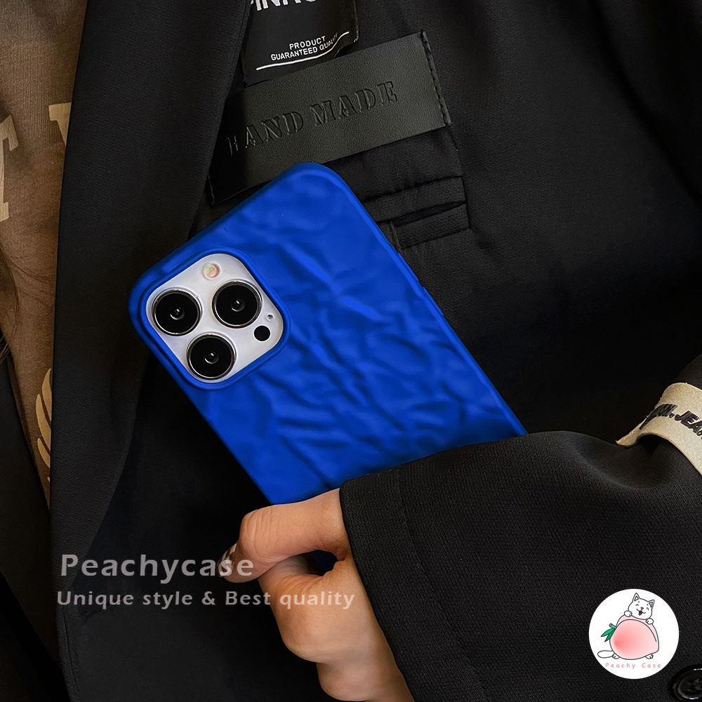 Ốp Điện Thoại TPU Mềm Đính Lá Thiếc Màu Xanh Dương Kelin Thời Trang Cho iPhone 14 13 11 12 Pro Max Xr Xs Max 7 8Plus 13mini