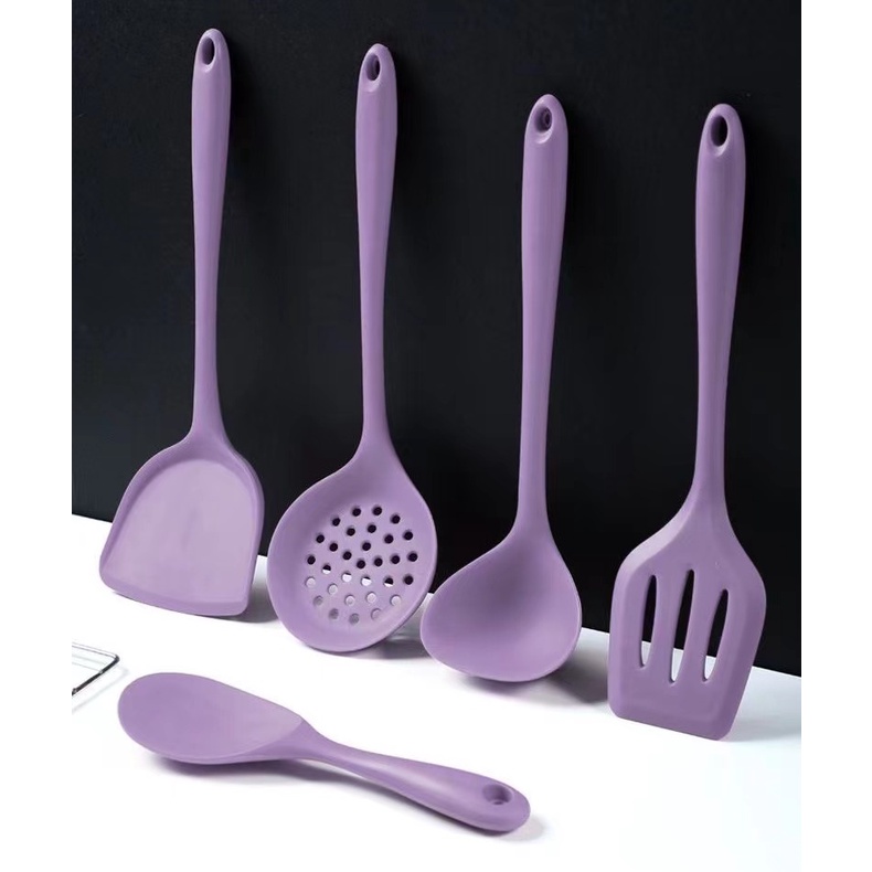 Bộ Dụng Cụ Nấu Ăn Bằng Silicone Chống Dính Chịu Nhiệt Độ Cao Tiện Dụng Cho Nhà Bếp