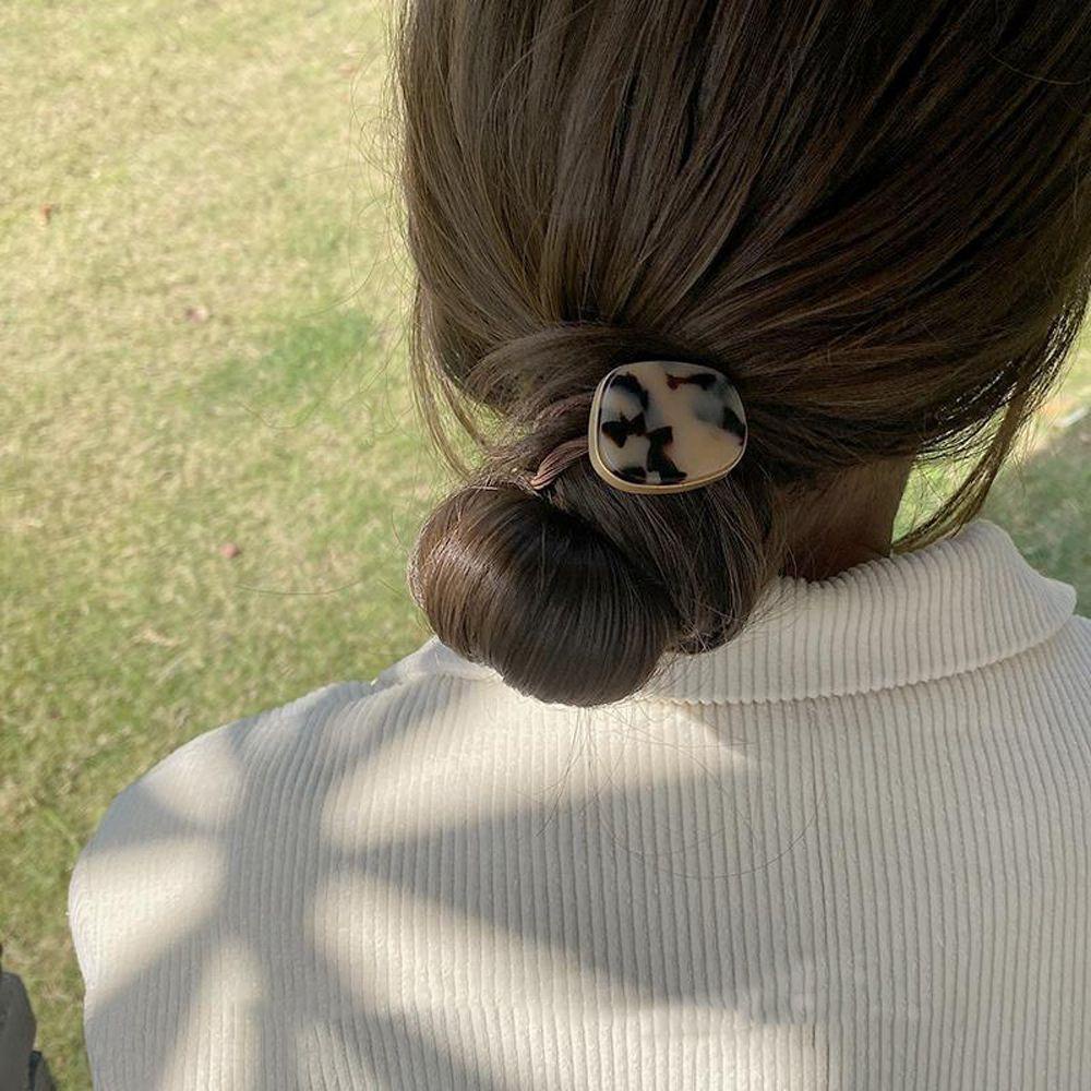 Dây Buộc Tóc Đuôi Ngựa Co Giãn Phong Cách Pháp Đơn Giản Cho Nữ