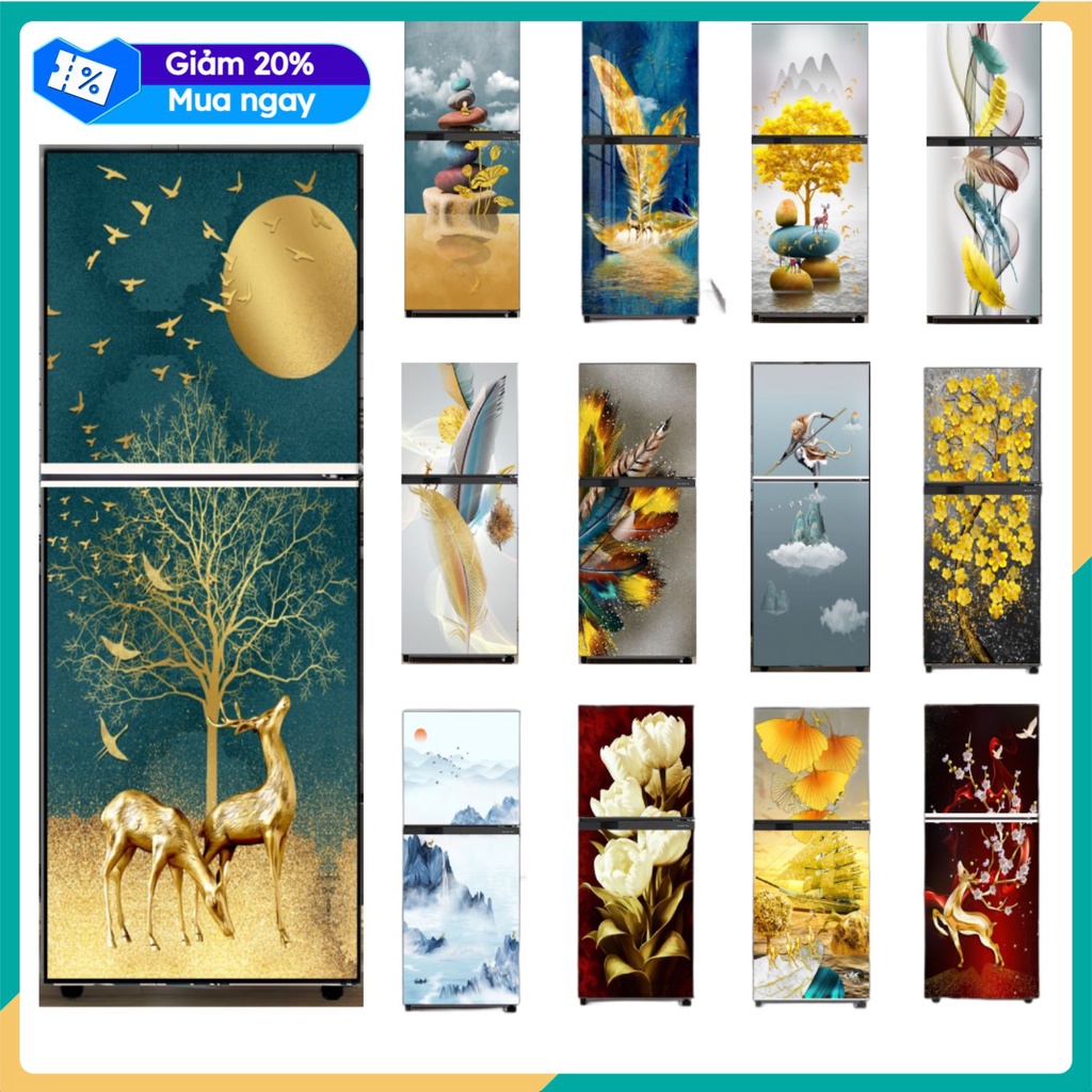 TẤM DÁN TỦ LẠNH - MÁY GIẶT, CHẤT LIỆU DECAL CHỐNG NƯỚC, KEO CHẮC CHẮN