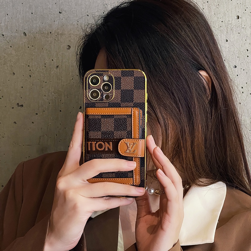 Bao Da Điện Thoại iPhone 14 13 12 11 Pro Max XS Max X XR Nắp Lật Kèm Ngăn Đựng Thẻ Và Dây Đeo Cho