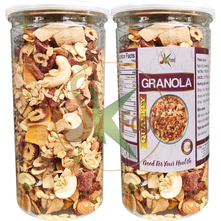 500g Granola ngũ cốc dinh dưỡng giúp ăn kiêng giảm cân hiệu quả SK FOOD