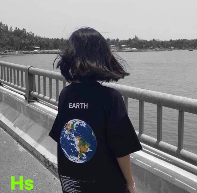 Áo in hình trái đất NHB828
