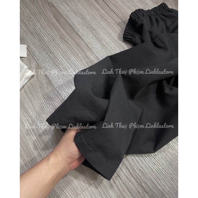 SET BỘ ULZZANG ÁO PHÔNG TAY LỠ KÈM QUẦN KAKI SUÔNG DÀI ĐEN 🍁 SET BỘ ULZZANG