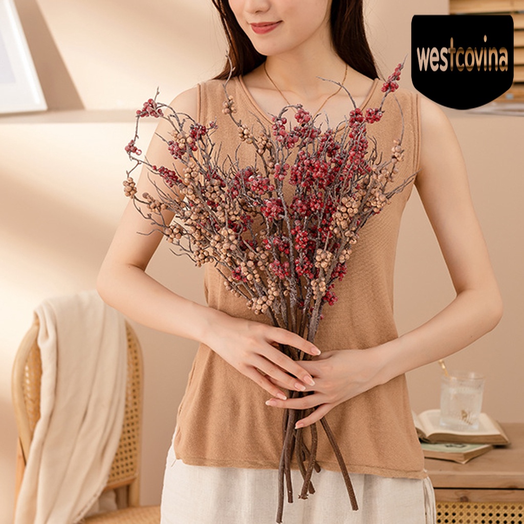 [Hot]☀ Cành Hoa Giả Bằng Lụa Chống Nhìn Trộm Dùng Trang Trí Nhà Cửa