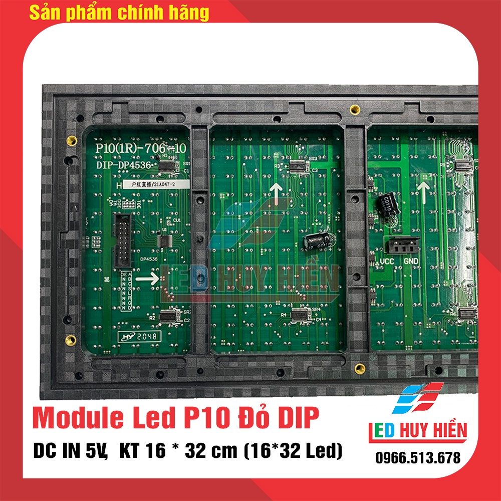 Led P10 màu đỏ ngoài trời bóng DIP( module led p10 led cắm màu đỏ ngoài trời) đủ phụ kiện