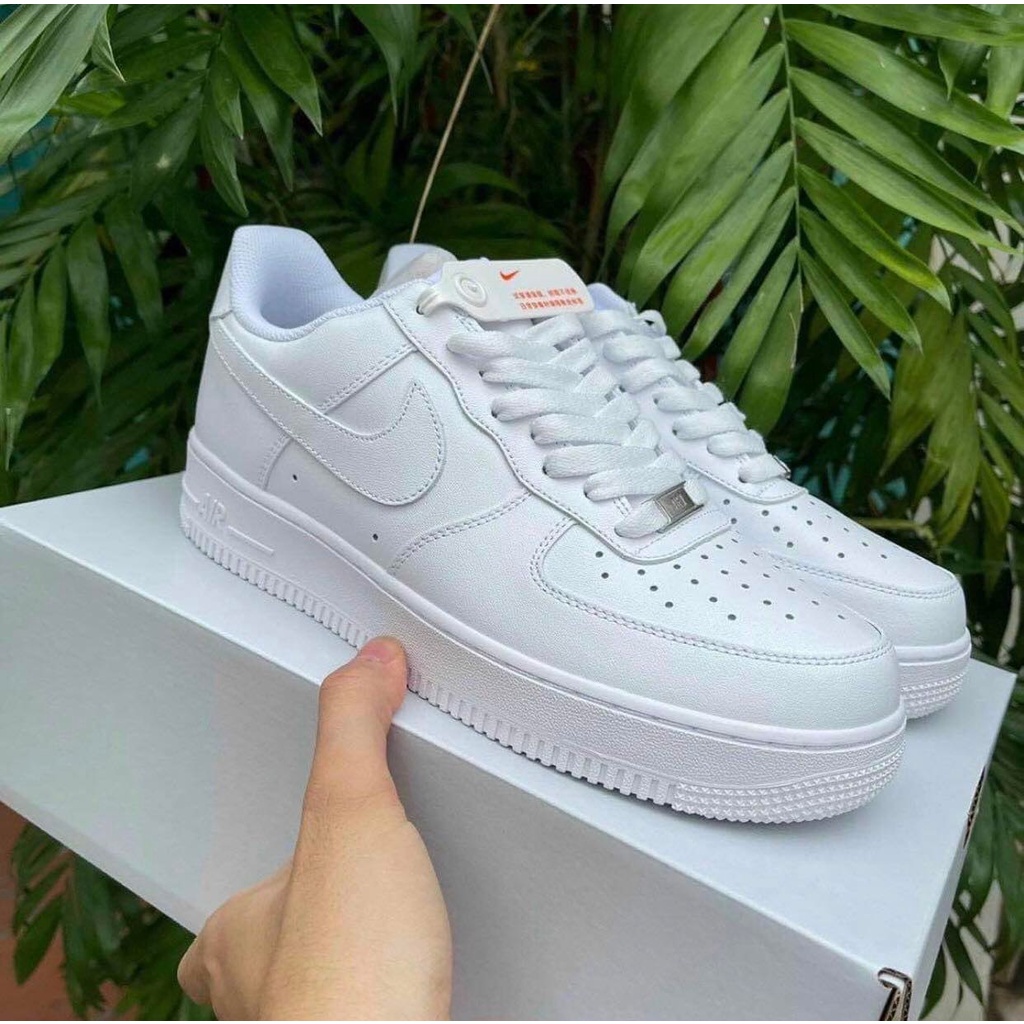 Giày AF1 trắng, Giày Sneaker Air Force 1 full white dễ phối đồ cho cả nam và nữ cực hot 2022 Full Box + Bill