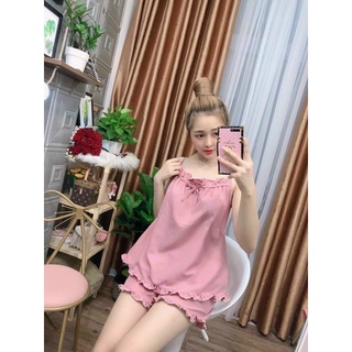 [SALE] Đồ bộ đùi 2 dây,Bộ ngủ lụa ( voan ), Sét bộ 2 dây❤️bộ đùi mặc nhà🌱bộ voan 2 dây❤️đồ bộ mặc nhà